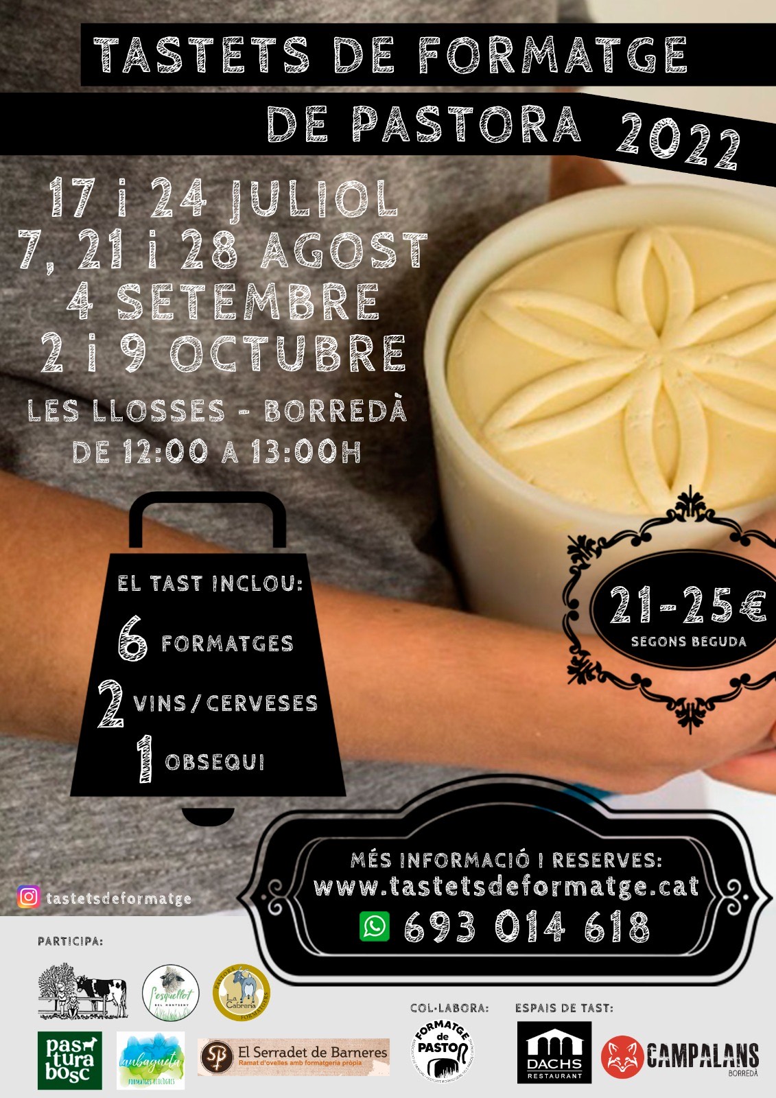 Tastets de formatge de pastora